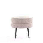 Pouf rembourré en mélange de polyester tissé Bailey Manhattan Comfort