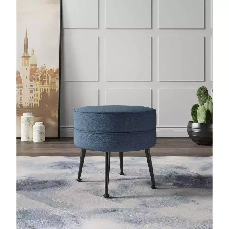 Pouf rembourré en mélange de polyester tissé Bailey Manhattan Comfort
