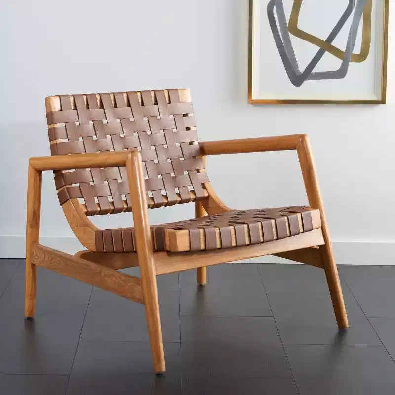 Fauteuil en cuir tressé Bellona - ACH1004 - Safavieh