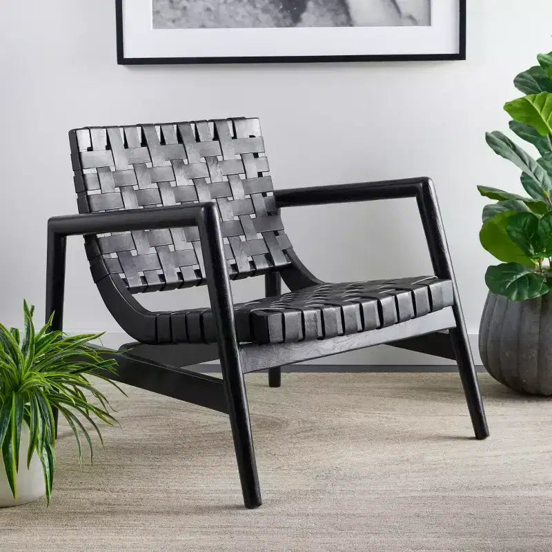 Fauteuil en cuir tressé Bellona - ACH1004 - Safavieh