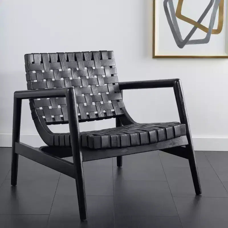 Fauteuil en cuir tressé Bellona - ACH1004 - Safavieh
