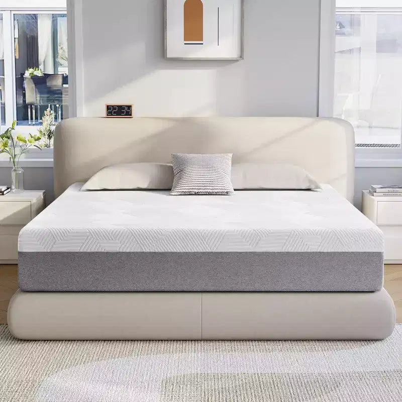 Wuleitex 10 inch mattress, cooling memory foam mattress for cool sleep, 5-zone ergonomic decompression support, medium hardness
