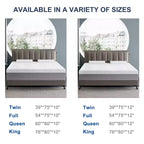 Matelas Wuleitex 10 pouces, matelas en mousse à mémoire de forme rafraîchissante pour un sommeil frais, support de décompression ergonomique à 5 zones, dureté moyenne