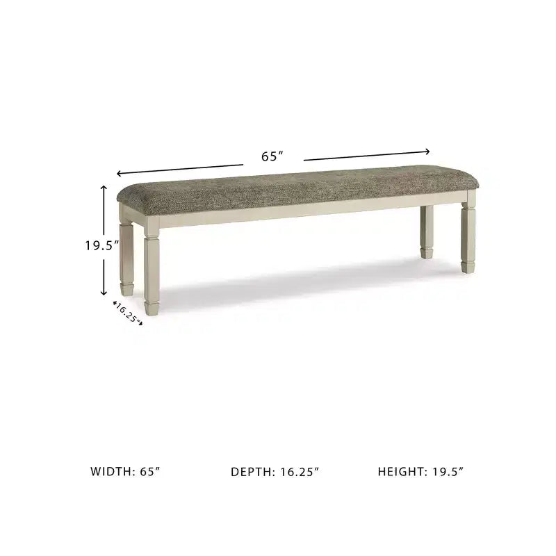 Banc de salle à manger décontracté Bolanburg 65 de Signature Design by Ashley, crème antique/marron