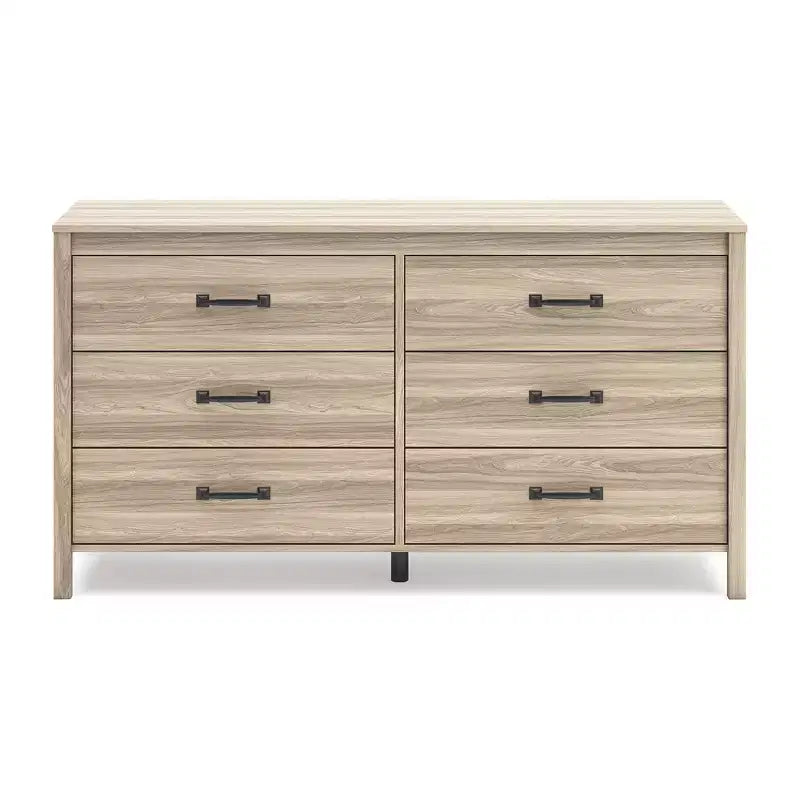 Signature Design by Ashley Commode 6 tiroirs Battelle, couleur sable