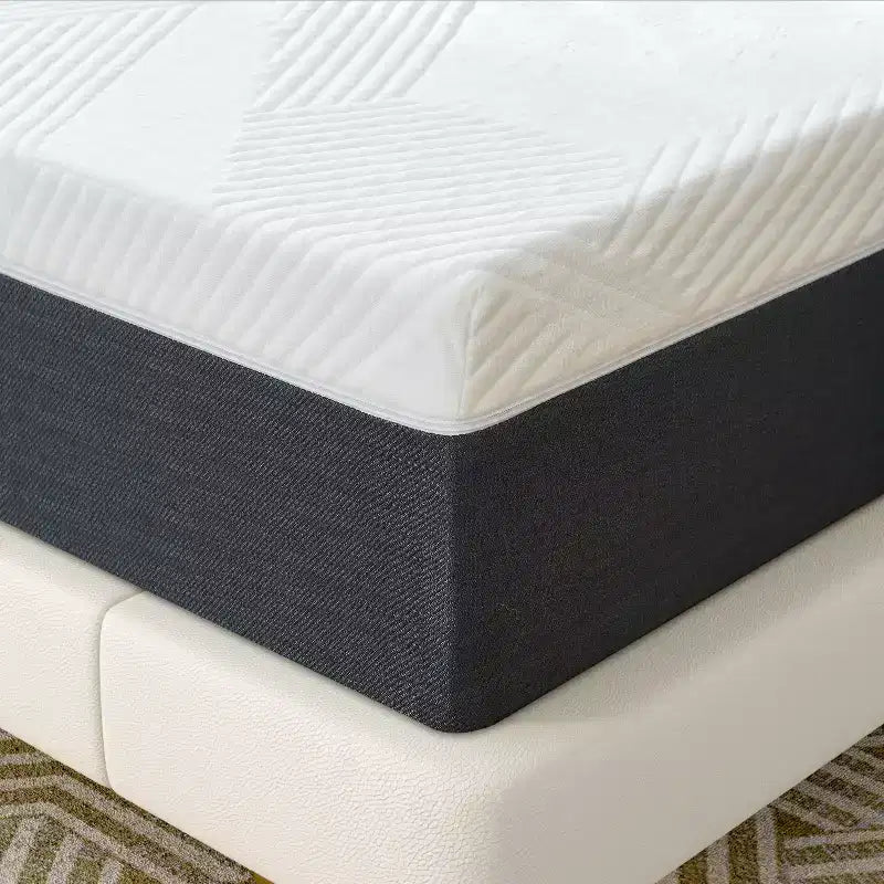 Matelas en mousse à mémoire de forme au gel rafraîchissant Wuleitex de 10 pouces, blanc, toucher moyen, sans fibre de verre, matériau de sécurité certifié