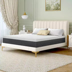 Matelas en mousse à mémoire de forme au gel rafraîchissant Wuleitex de 10 pouces, blanc, toucher moyen, sans fibre de verre, matériau de sécurité certifié