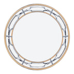 Ensemble de 3 tables basses Ders Glam Chrome et placage or avec plateau en verre trempé par Furniture of America
