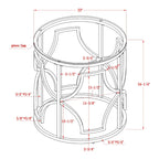 Ensemble de 3 tables basses Ders Glam Chrome et placage or avec plateau en verre trempé par Furniture of America