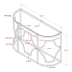 Ensemble de 3 tables basses Ders Glam Chrome et placage or avec plateau en verre trempé par Furniture of America