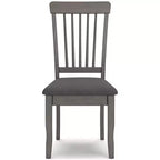 Signature Design by Ashley Shullden, chaise de salle à manger décontractée avec dossier à barreaux, lot de 2, gris