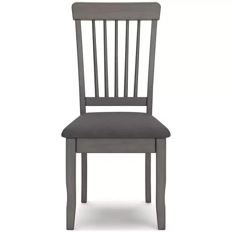 Signature Design by Ashley Shullden, chaise de salle à manger décontractée avec dossier à barreaux, lot de 2, gris