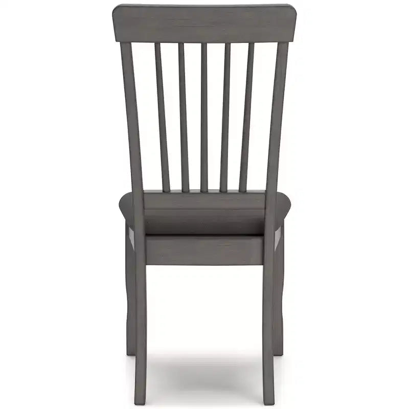 Signature Design by Ashley Shullden, chaise de salle à manger décontractée avec dossier à barreaux, lot de 2, gris