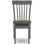Signature Design by Ashley Shullden, chaise de salle à manger décontractée avec dossier à barreaux, lot de 2, gris