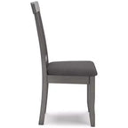 Signature Design by Ashley Shullden, chaise de salle à manger décontractée avec dossier à barreaux, lot de 2, gris