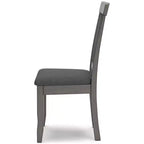 Signature Design by Ashley Shullden, chaise de salle à manger décontractée avec dossier à barreaux, lot de 2, gris