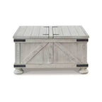 Signature Design by Ashley Table basse Carynhurst style décontracté, finition blanchie