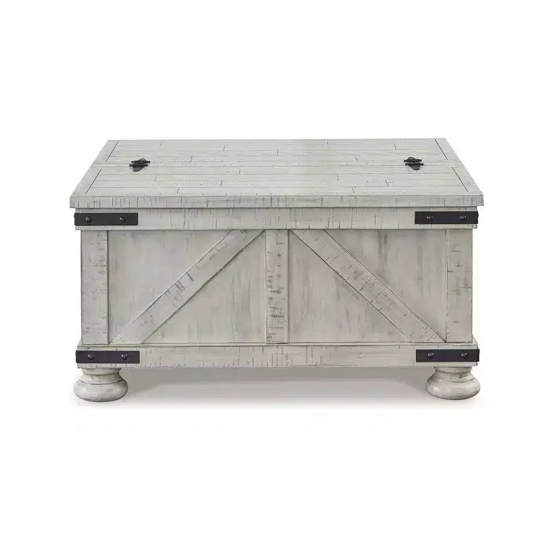 Signature Design by Ashley Table basse Carynhurst style décontracté, finition blanchie