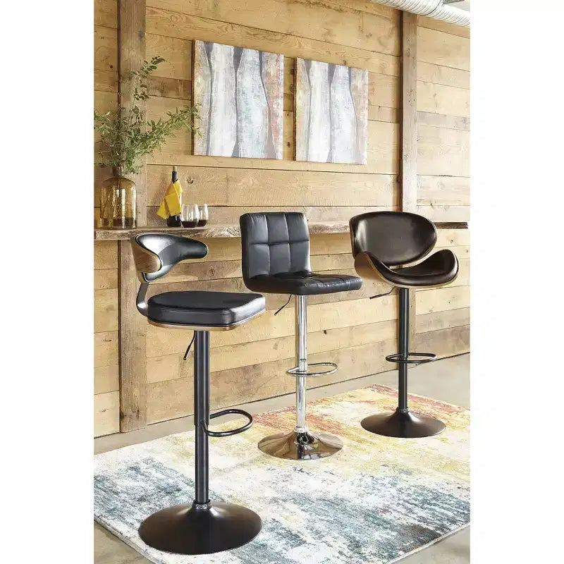Signature Design by Ashley Tabouret de bar Bellatier contemporain à hauteur réglable, brun