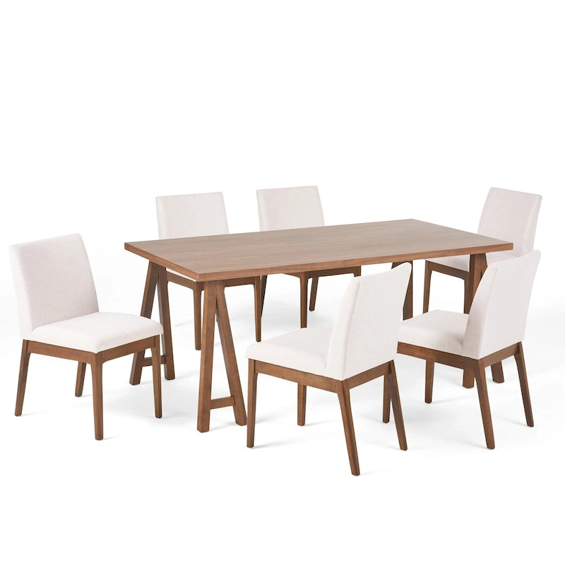 Ensemble de salle à manger Kwame 7 pièces moderne du milieu du siècle de Christopher Knight Home