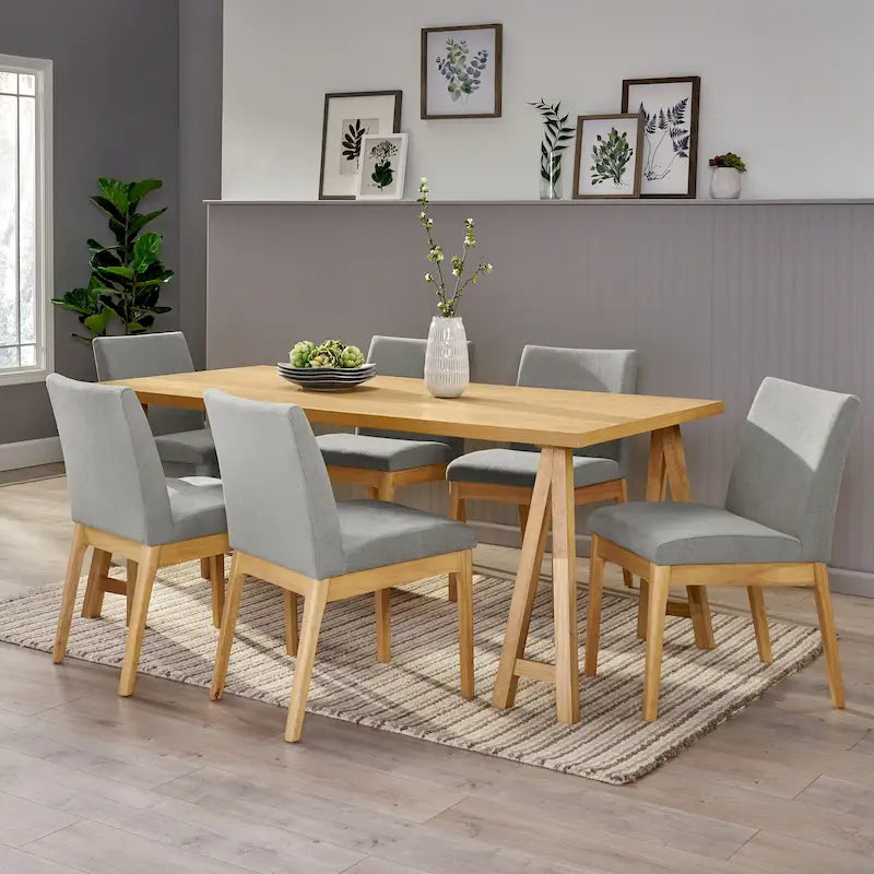 Ensemble de salle à manger Kwame 7 pièces moderne du milieu du siècle de Christopher Knight Home
