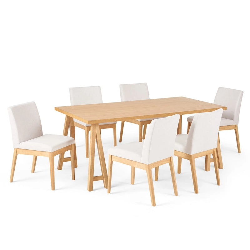 Ensemble de salle à manger Kwame 7 pièces moderne du milieu du siècle de Christopher Knight Home