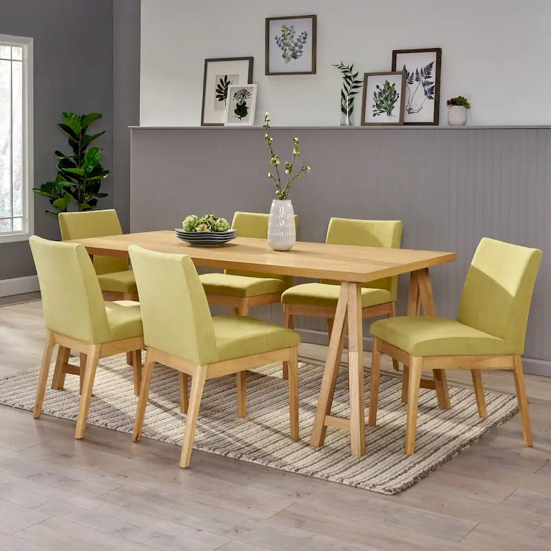 Ensemble de salle à manger Kwame 7 pièces moderne du milieu du siècle de Christopher Knight Home
