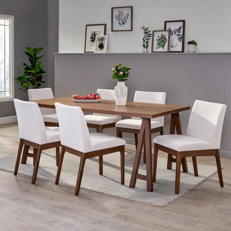 Ensemble de salle à manger Kwame 7 pièces moderne du milieu du siècle de Christopher Knight Home