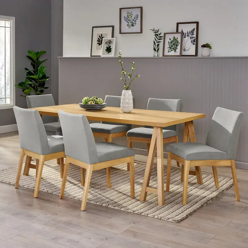 Ensemble de salle à manger Kwame 7 pièces moderne du milieu du siècle de Christopher Knight Home