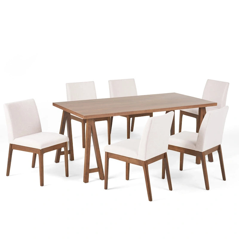 Ensemble de salle à manger Kwame 7 pièces moderne du milieu du siècle de Christopher Knight Home