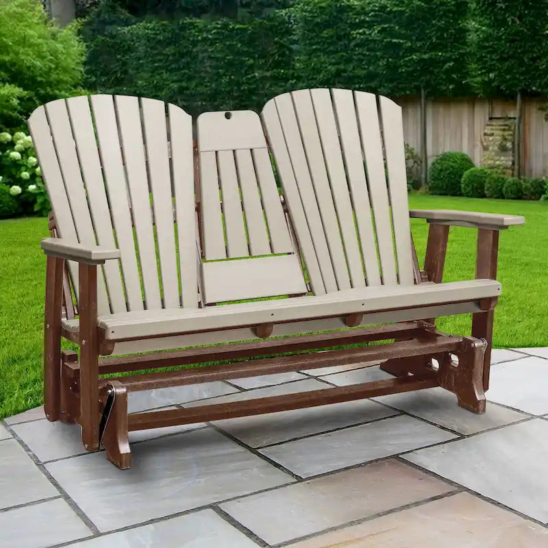 Fauteuil planeur deux places avec dossier en éventail et tablette/porte-gobelet rabattable American Furniture Classics - S.O.
