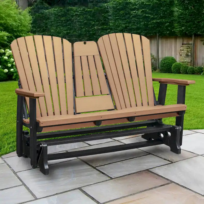 Fauteuil planeur deux places avec dossier en éventail et tablette/porte-gobelet rabattable American Furniture Classics - S.O.