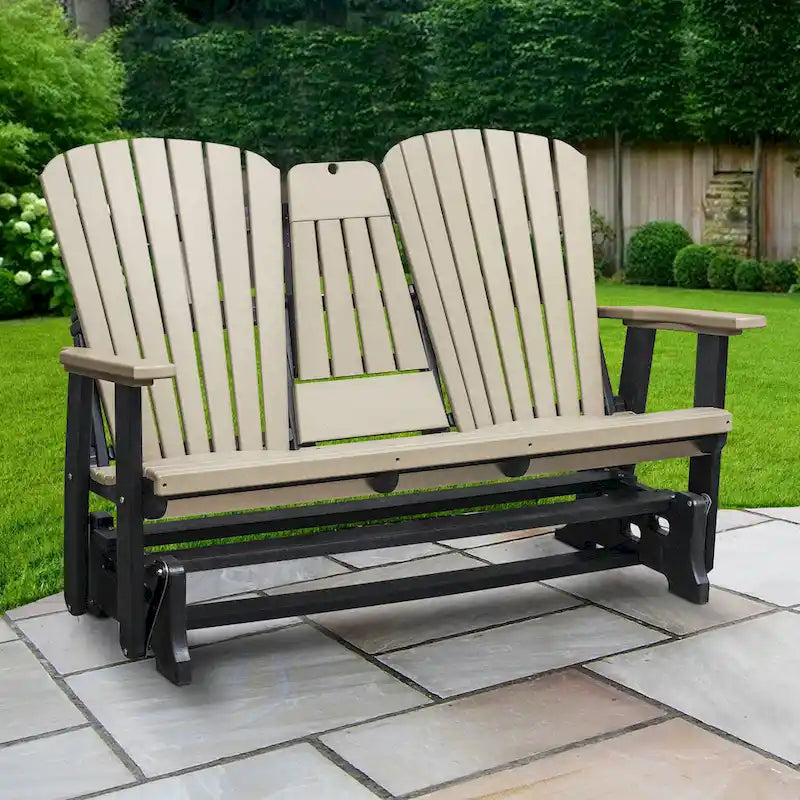 Fauteuil planeur deux places avec dossier en éventail et tablette/porte-gobelet rabattable American Furniture Classics - S.O.