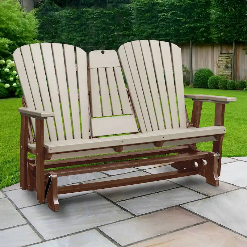 Fauteuil planeur deux places avec dossier en éventail et tablette/porte-gobelet rabattable American Furniture Classics - S.O.