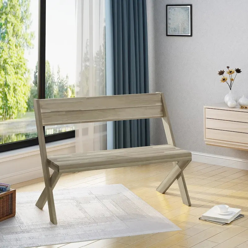  Farmhouse Acacia Wood Bench by Christopher Knight Home