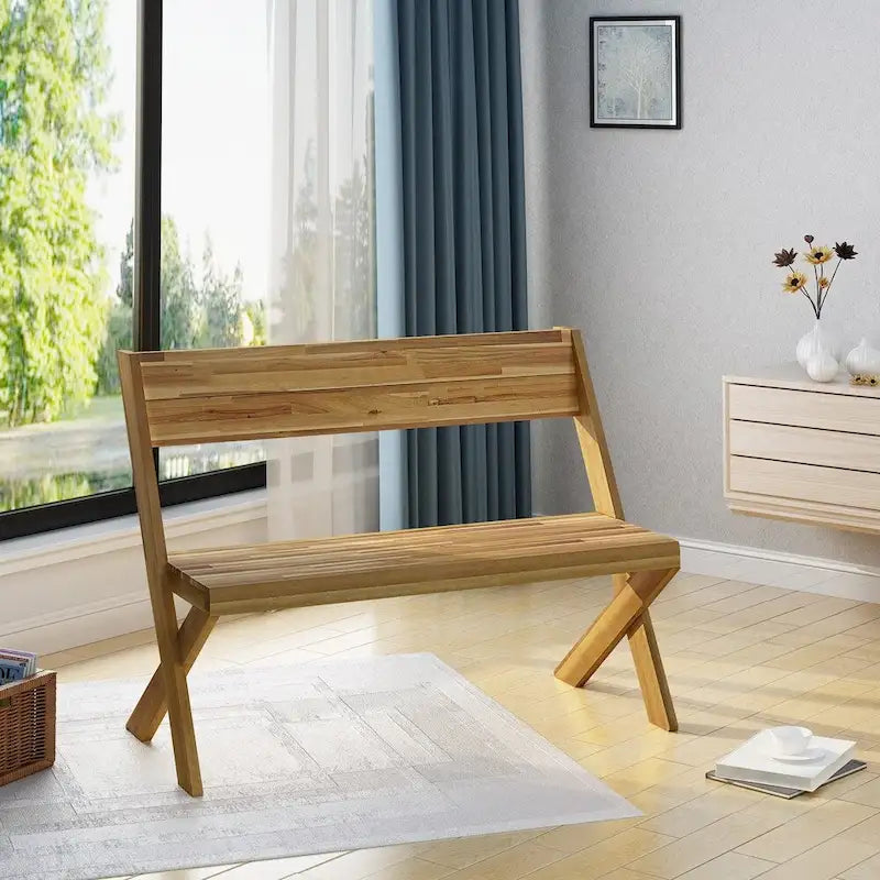 Banc en bois d'acacia style ferme par Christopher Knight Home