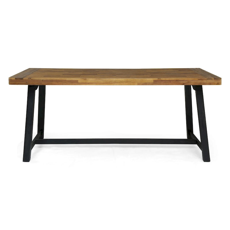 Ensemble de salle à manger d'extérieur 7 pièces Dahlia en bois et résine par Christopher Knight Home