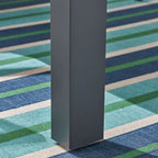 Ensemble de salle à manger d'extérieur 7 pièces en aluminium Luton avec plateau de table en verre de Christopher Knight Home