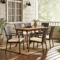Ensemble repas d'extérieur 7 pièces Corleone avec coussins par Christopher Knight Home