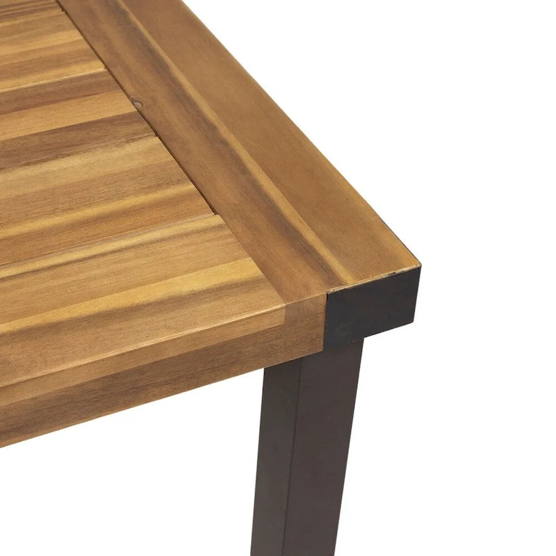 Ensemble de salle à manger d'extérieur Esfera 8 places en bois d'acacia et aluminium moulé avec coussins par Christopher Knight Home
