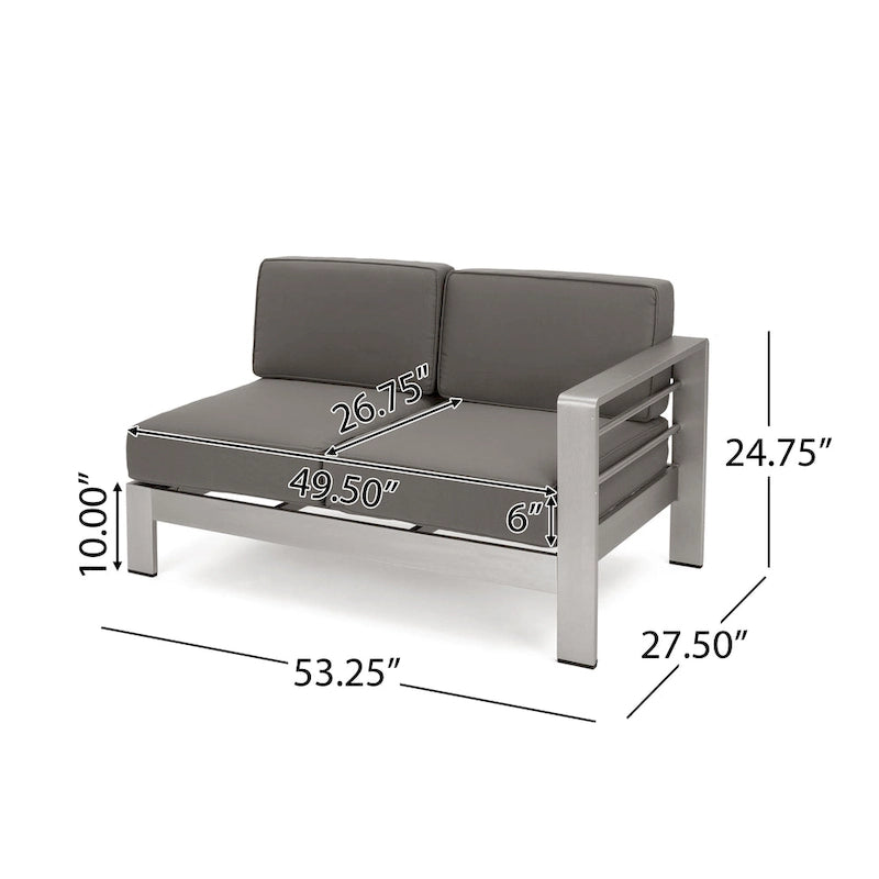 Ensemble de conversation et canapé d'extérieur 11 pièces Cape Coral par Christopher Knight Home