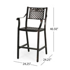 Tabouret de bar d'extérieur Tahoe 29 en aluminium (ensemble de 4) par Christopher Knight Home