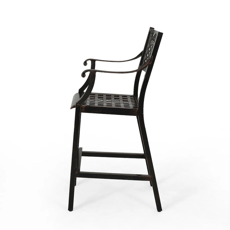 Tabouret de bar d'extérieur Tahoe 29 en aluminium (ensemble de 4) par Christopher Knight Home