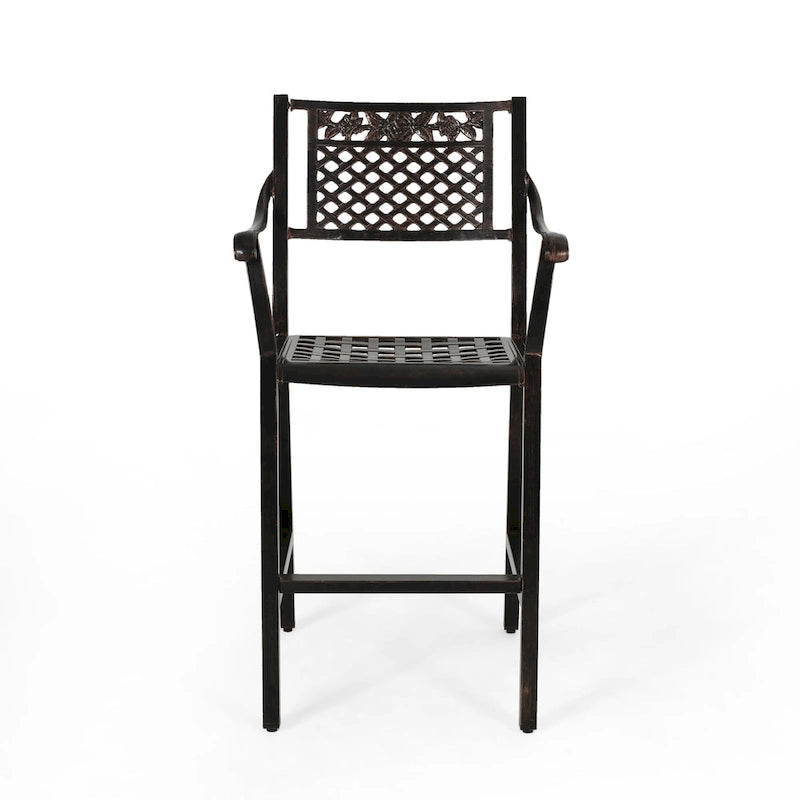 Tabouret de bar d'extérieur Tahoe 29 en aluminium (ensemble de 4) par Christopher Knight Home