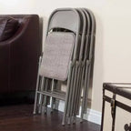 MECO Lot de 4 chaises pliantes rembourrées de luxe Sudden Comfort avec assise de 40,6 x 40,6 cm et patins de protection pour les pieds