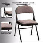 MECO Lot de 4 chaises pliantes rembourrées de luxe Sudden Comfort avec assise de 40,6 x 40,6 cm et patins de protection pour les pieds