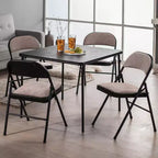 MECO Lot de 4 chaises pliantes rembourrées de luxe Sudden Comfort avec assise de 40,6 x 40,6 cm et patins de protection pour les pieds
