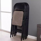 MECO Lot de 4 chaises pliantes rembourrées de luxe Sudden Comfort avec assise de 40,6 x 40,6 cm et patins de protection pour les pieds