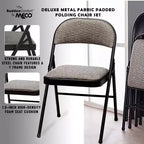 MECO Lot de 4 chaises pliantes rembourrées de luxe Sudden Comfort avec assise de 40,6 x 40,6 cm et patins de protection pour les pieds