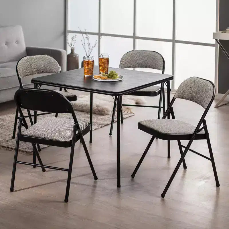 MECO Lot de 4 chaises pliantes rembourrées de luxe Sudden Comfort avec assise de 40,6 x 40,6 cm et patins de protection pour les pieds